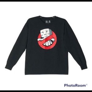 Minecraft Mojang Ghast GhastBusters Black T-Shirt Kids/Youth Size Large (14/16)